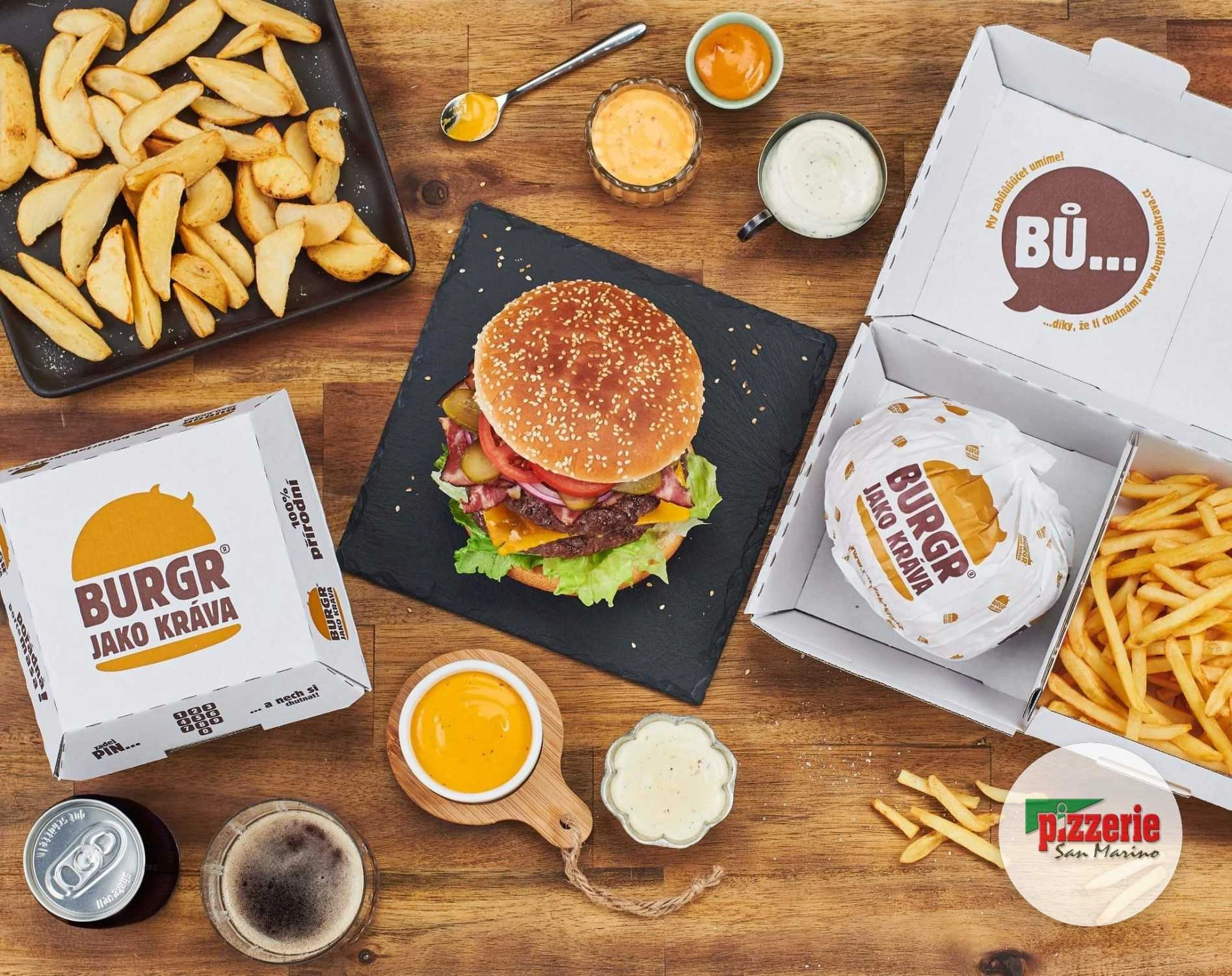 Legendární burgery jako kráva
